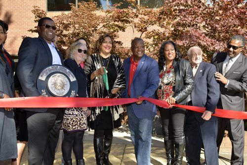 Ribbon cutting for the opening of Artomatic in New Carrollton with Prince George's County Executive Rushern Baker and other strong supporters and advocates on Friday, Oct. 30. Robert R. Roberts