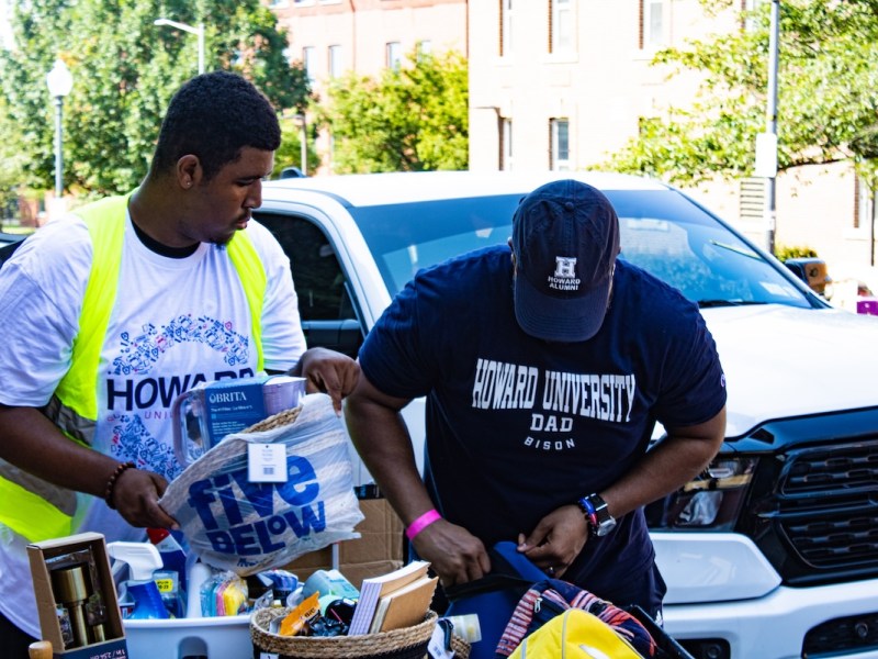 During Howard University’s Freshman Move-In Day on Aug. 9, students, parents and volunteers helped incoming freshmen settle into their new dorms before starting the fall semester. This is the first class to start at Howard since the Supreme Court overturned affirmative action in June 2023. (Cleveland Nelson/The Washington Informer)