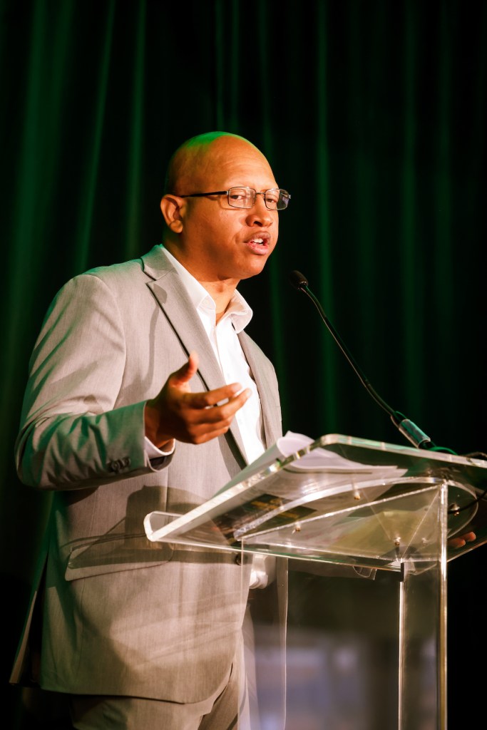 Dr. Sacoby Wilson, director of the Center for Community Engagement, Environmental Justice and Health and a University of Maryland professor, founded the Environmental Justice Symposium in the fall of 2011 and ran the event’s 10th iteration last week. (Courtesy of Kris Anderson, Center for Community Engagement, Environmental Justice and Health)