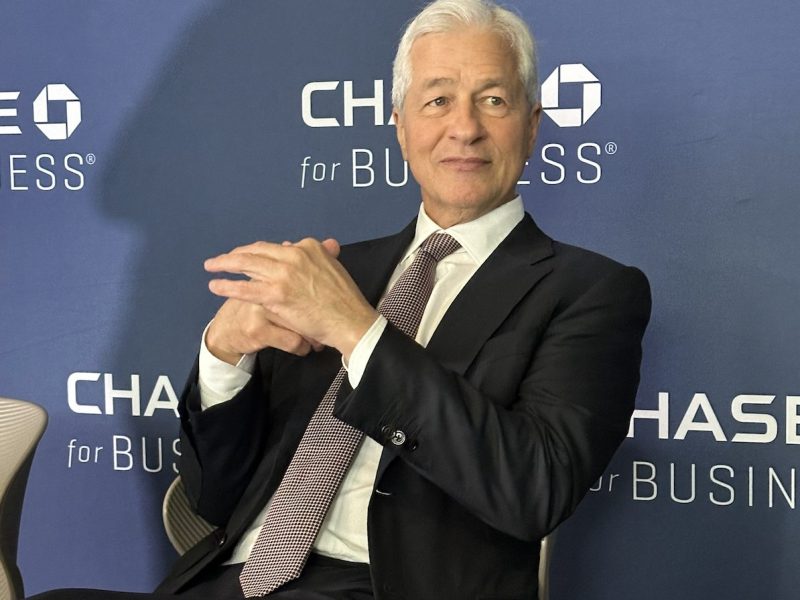 JPMorgan Chase CEO Jamie Dimon promotes small businesses at Union Market event May 8. (DR Barnes/The Washington Informer)