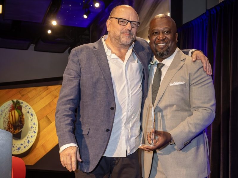 Award recipient and restaurateur Jeff Black and Restaurant Association of Metropolitan Washington (RAMW) President and CEO Shawn Townsend at RAMW’s inaugural RAMMYS Honors on June 18 (Courtesy of Kalorama Photography)