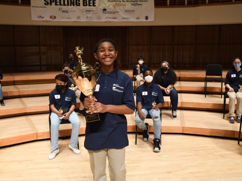 Prince George's 2022 Spelling Bee Winner Noemie Jackson-Weaver is a sixth grader attending New Hope Academy in Hyattsville, Md. (Anthony Tilghman/The Washington Informer)