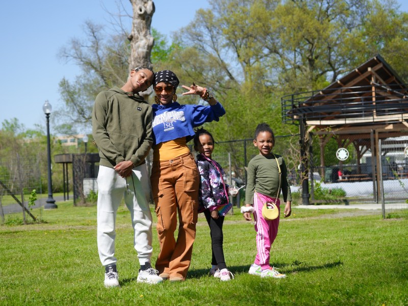 Jaren Hill Lockridge with her children, Stefan, Jhene and Jheni (Courtesy photo)