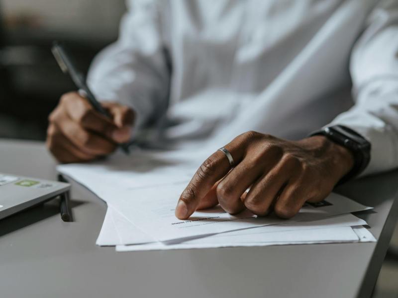 documents on the table