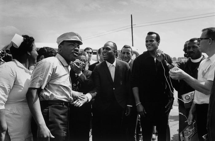 Dr. Martin Luther King Jr., Nipsey Russell, Tony Bennett, and Harry Belafonte (Courtesy Photo/ National Museum of African American History and Culture).